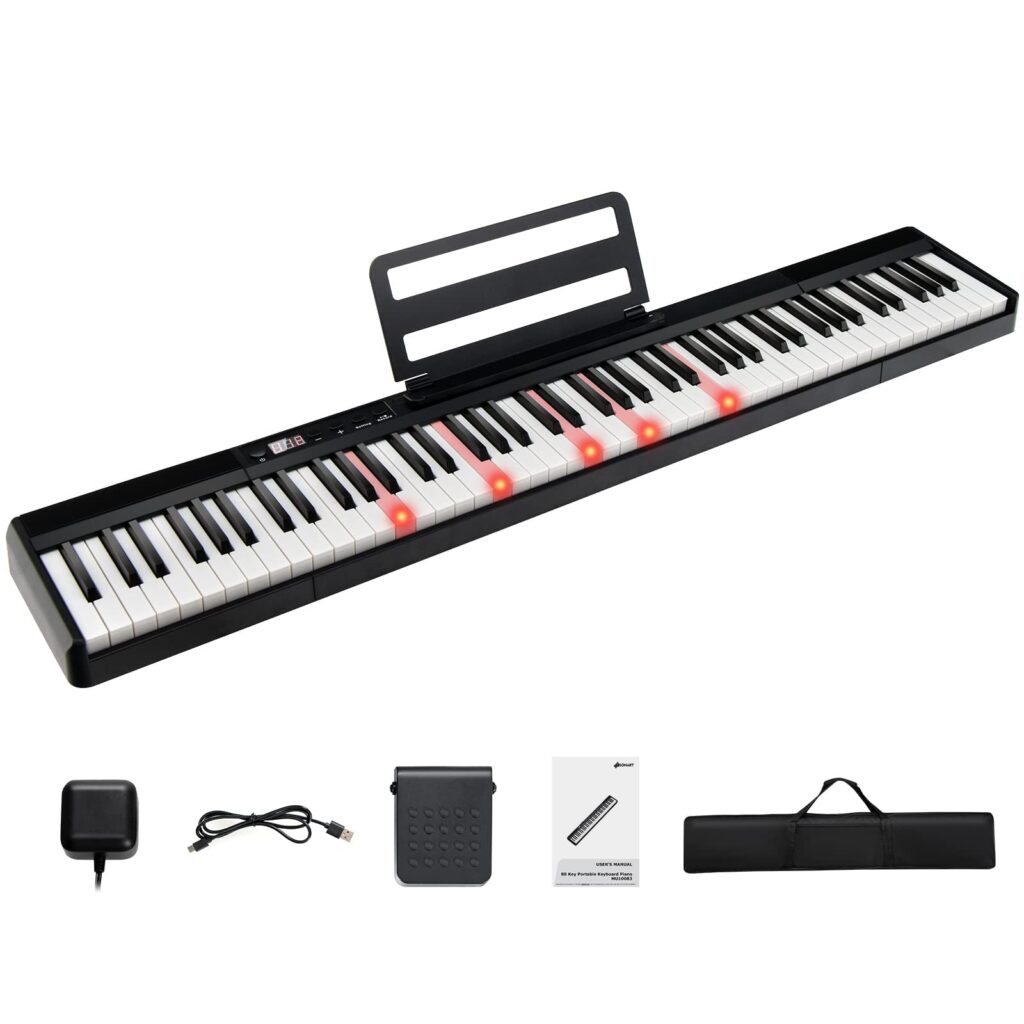 COSTWAY Piano Digital de 88 Teclas: La Combinación Perfecta de Portabilidad y Versatilidad