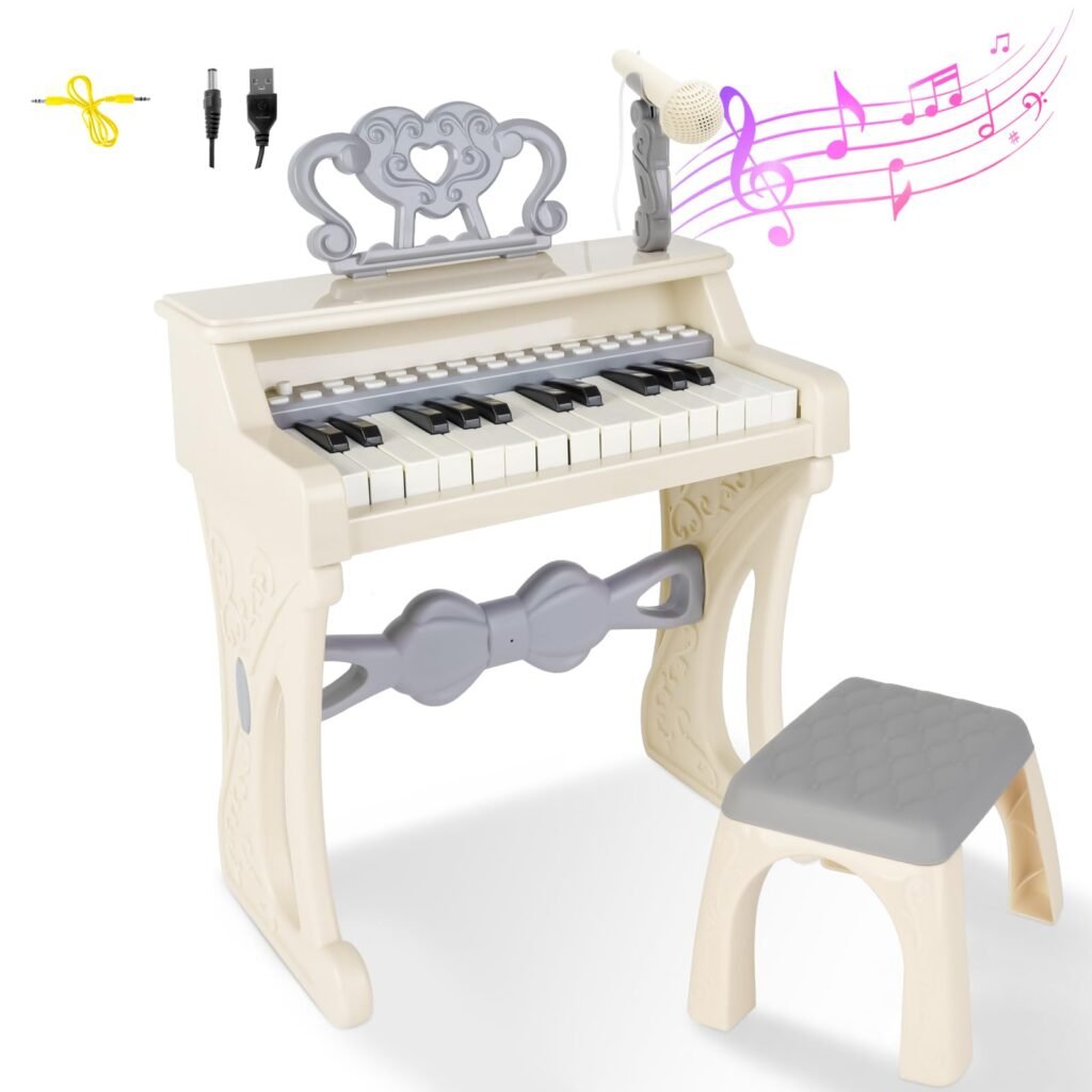 DeAO Piano Infantil Rosa: Juguete Musical Ideal para Desarrollar Talentos Musicales