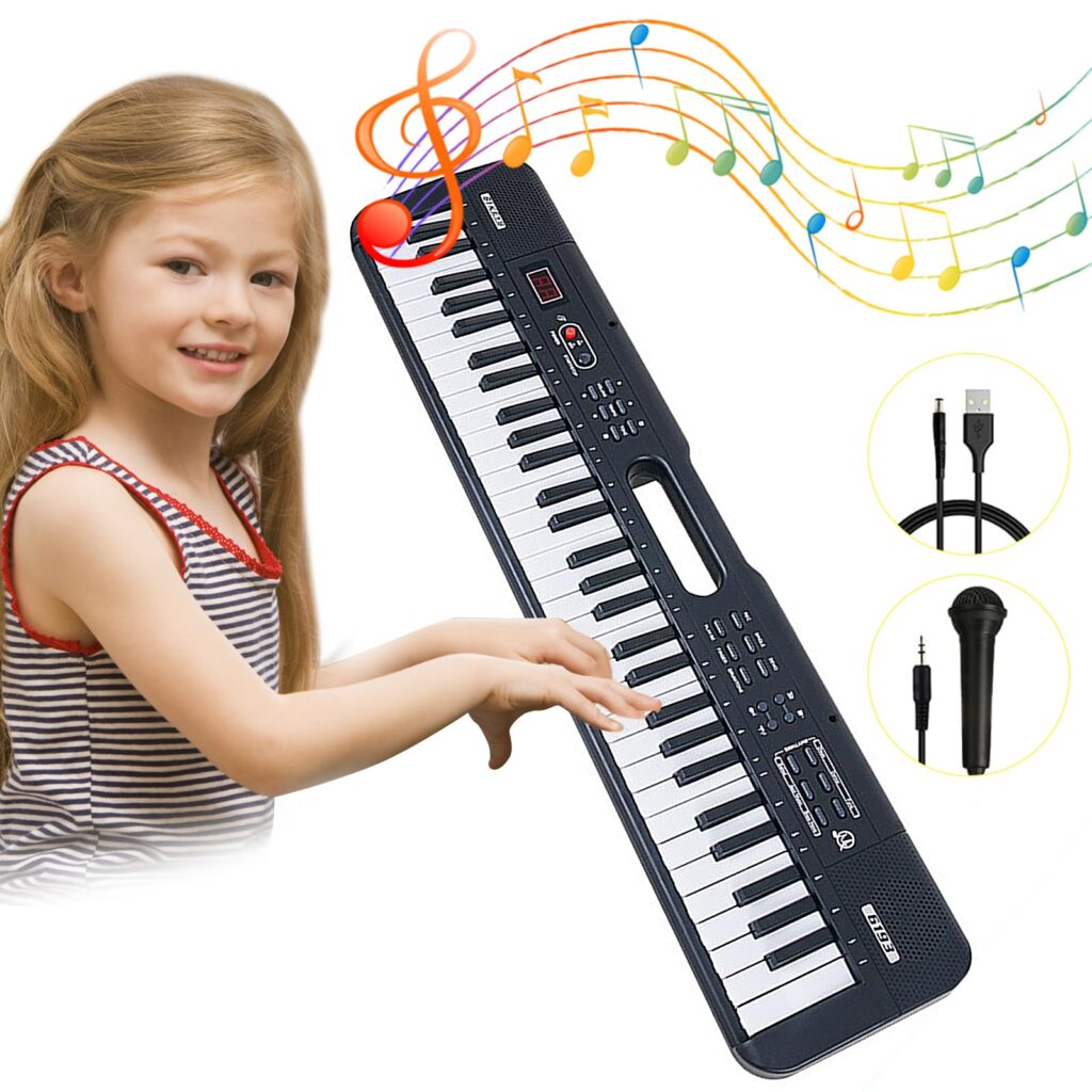 Teclado Electrónico Piano de 61 Teclas de BelonLink para Principiantes y Aficionados Portátil y Versátil para Crear Música en Cualquier Lugar