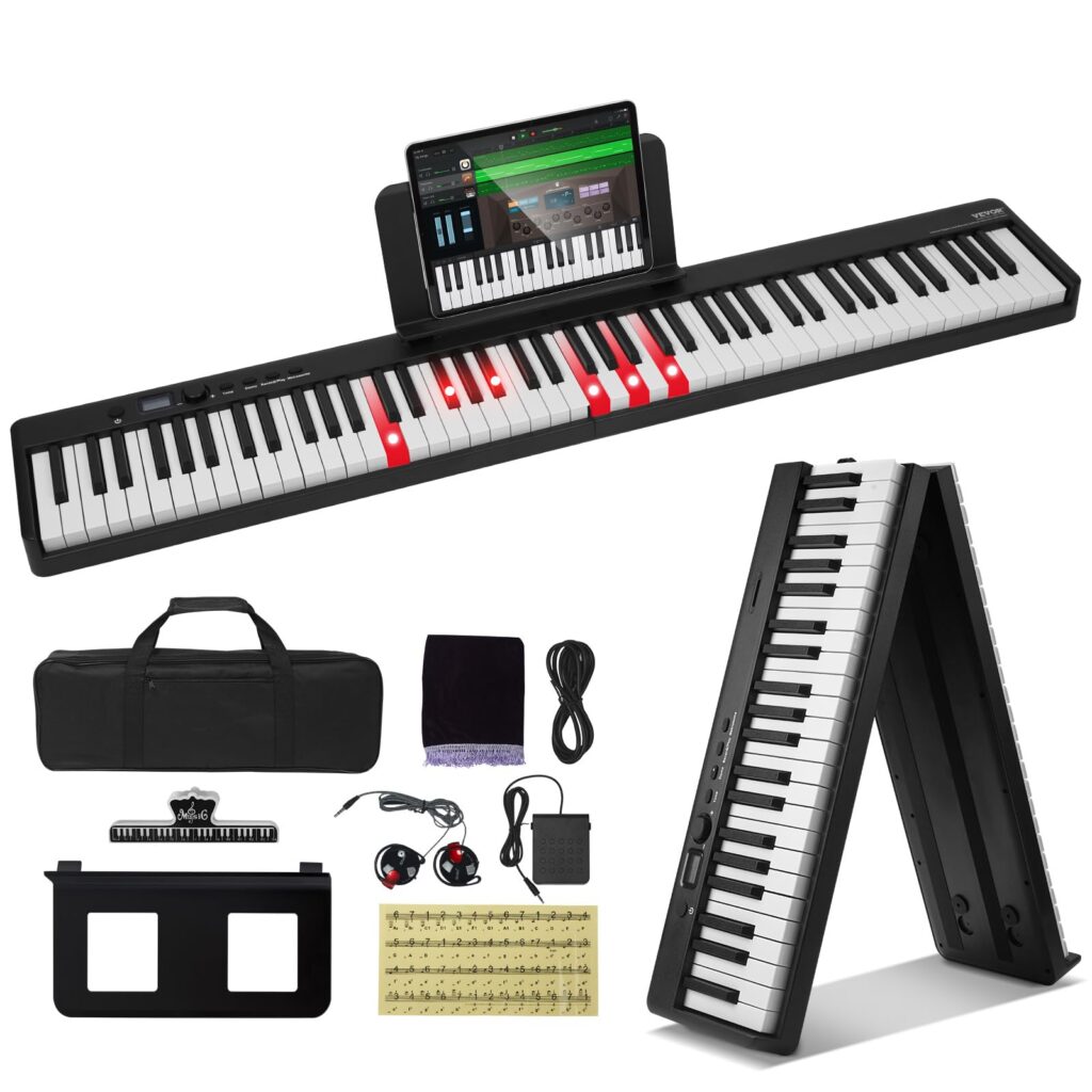 VEVOR Teclado de Piano Plegable: Portabilidad y Versatilidad para Músicos