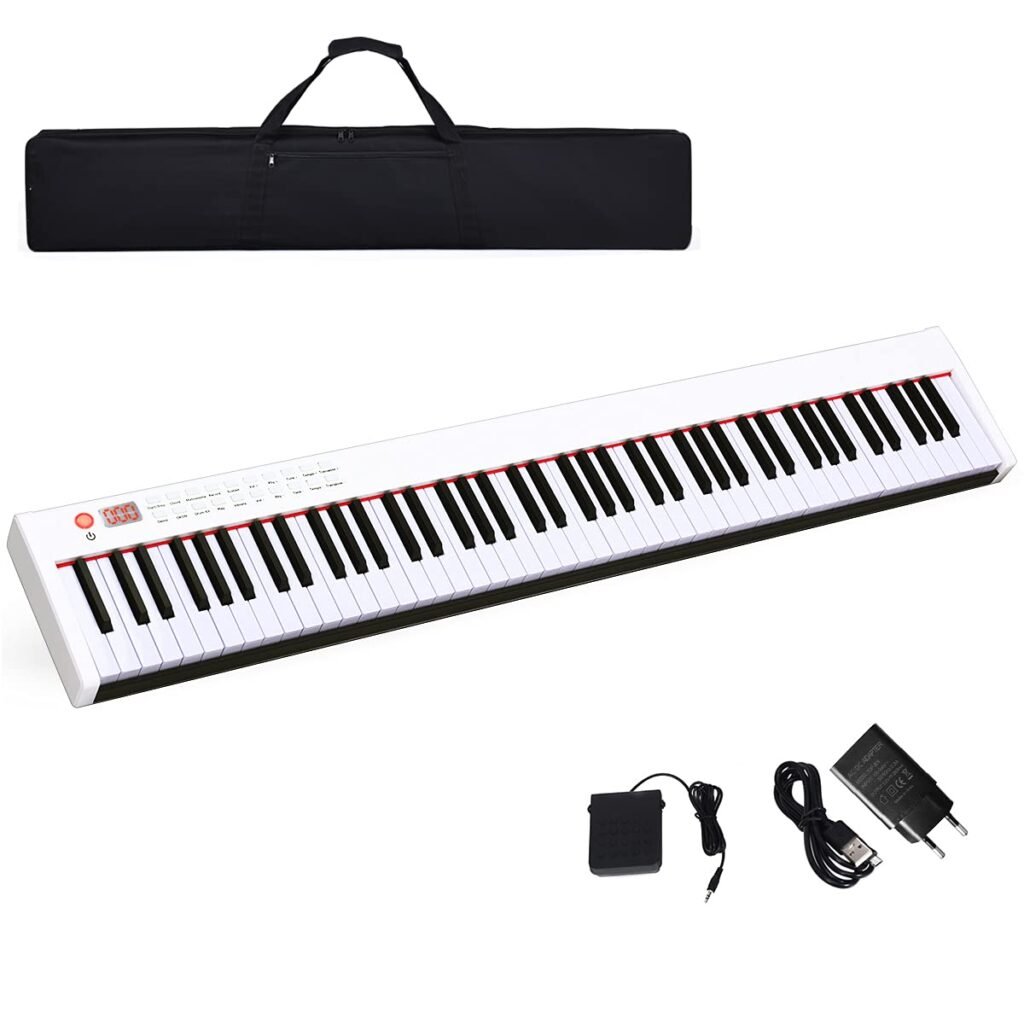 COSTWAY Piano Digital de 88 Teclas: Ideal para Músicos en Movimiento