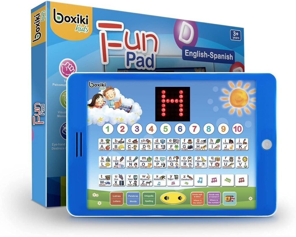 Tablet Educativa Bilingüe Boxiki Kids: Aprendizaje Divertido en Español e Inglés