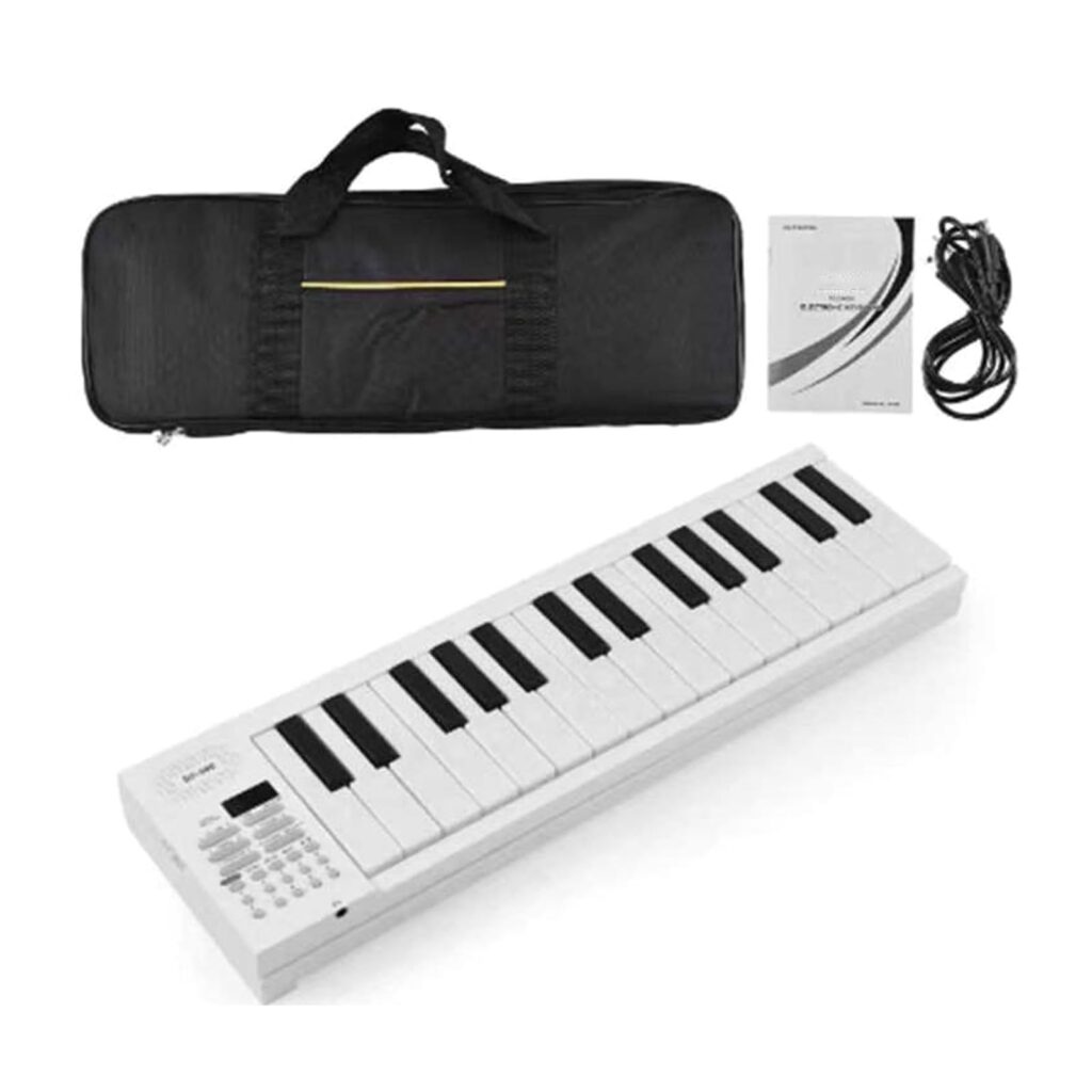 Teclado de Piano Electrónico Plegable de 61 Teclas para Principiantes Versátil y Portátil