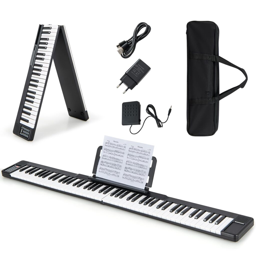 KOMFOTTEU Piano Digital de 88 Teclas: Versatilidad y Portabilidad para Músicos