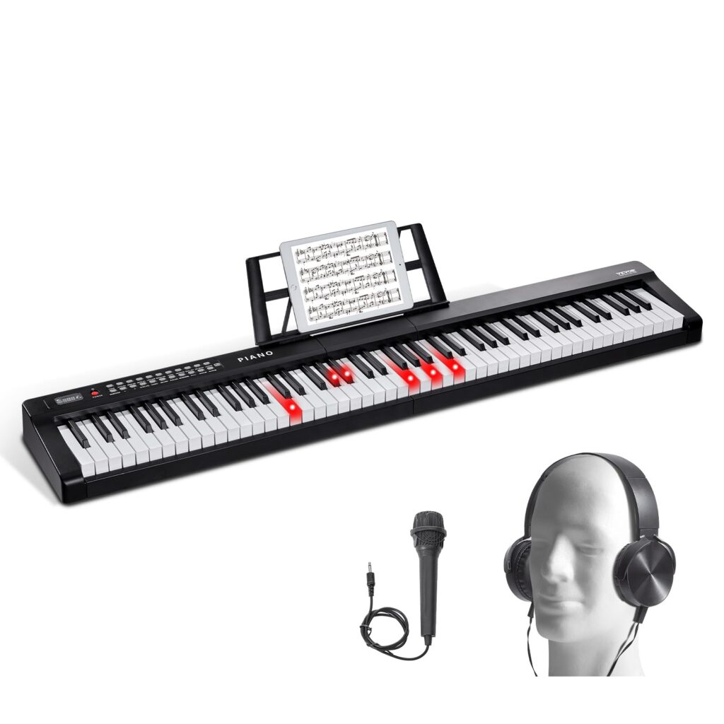 VEVOR 88 Teclas Piano Digital Portátil: Ideal para Aprender y Crear Música