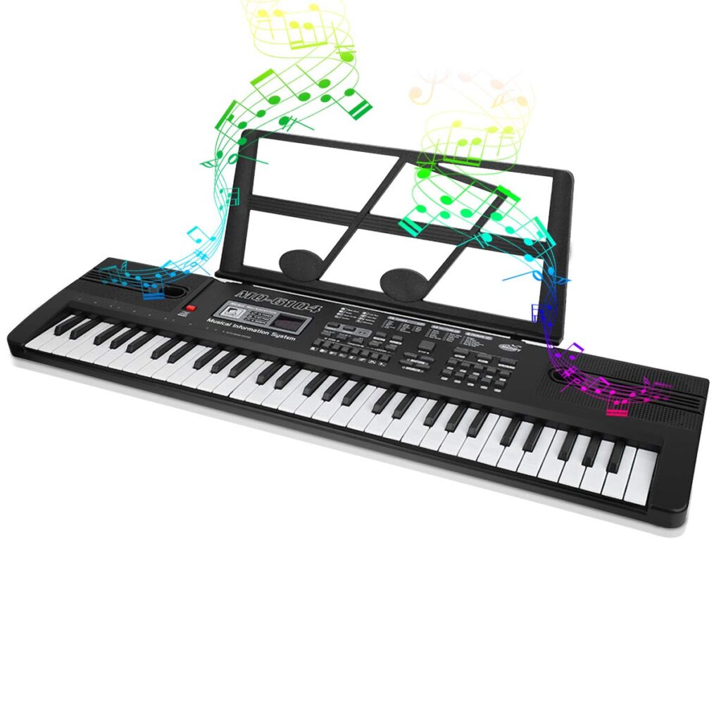 Greensen Teclado Electrónico Portátil de 61 Teclas para Aprender y Divertirse