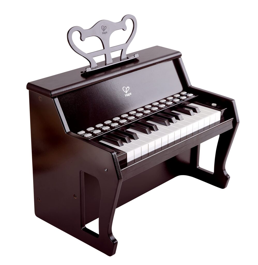 Hape Piano Aprende con Luces Negro: Diversión Musical y Aprendizaje Interactivo para Niños