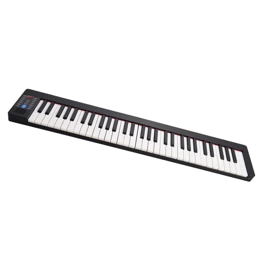 Teclado de Piano Electrónico Plegable de 61 Teclas para Músicos Creativos