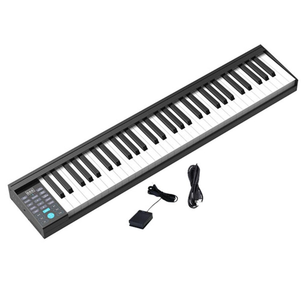 Teclado Electrónico de 61 Teclas con Teclas Contrapesadas para Músicos Creativos