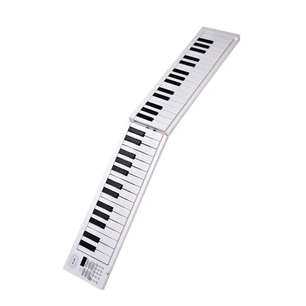 Teclado Electrónico Multifuncional Plegable de 61 Teclas Ideal para Aprender Música